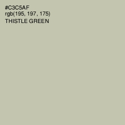 #C3C5AF - Thistle Green Color Image